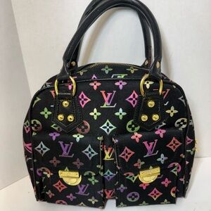 Black Multicolor Satchel
